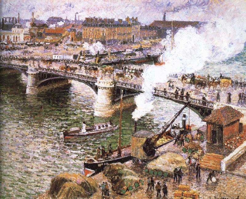 Camille Pissarro Rainy Rouen Sweden oil painting art